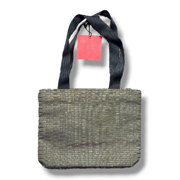 NWT Alan Stuart Black and Brown Large Tote Bag with zipper - Picture 2 of 9